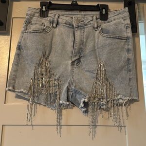 Embellished Denim Women Shorts